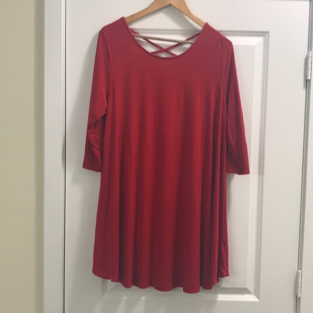 Euc-ZOE red dress large